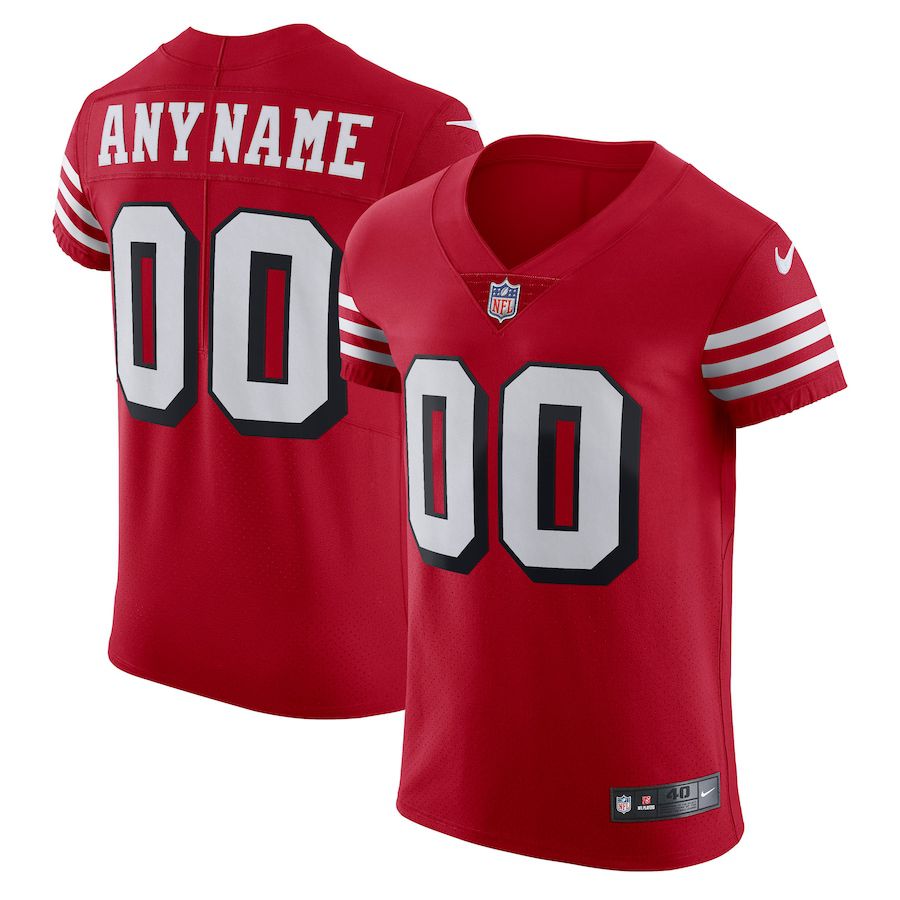 Men San Francisco 49ers Nike Scarlet Alternate Vapor Elite Custom NFL Jersey